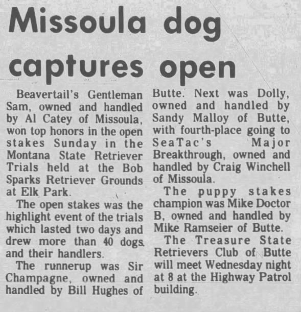 Clipping from The Montana Standard